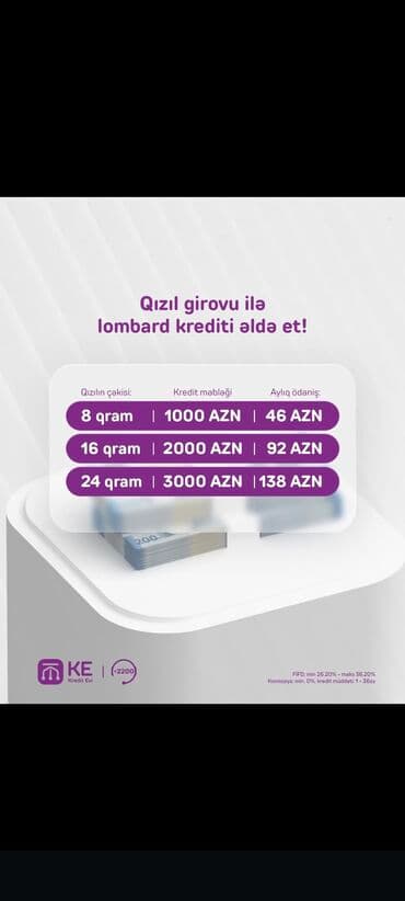 Qızıl girovu ilə lombard krediti - 8 qram qızıl girovu: kredit lalafo.az -da Qızıl girovu ilə lombard krediti - 8 qram qızıl girovu: kredit