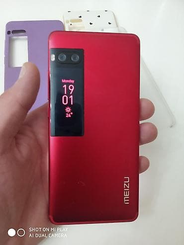 Meizu Pro 7 (qırmızı) – arxa əlavə ekranlı smartfon - Unikal ikili — 3