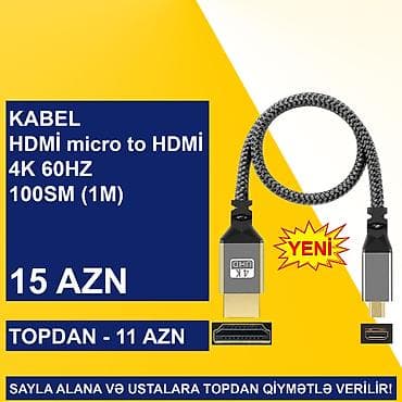 dell noutbuk: HDMİ Micro/Mini Kabellər SAYLA ALANA VƏ USTALARA TOPDAN QİYMƏTLƏ — 5