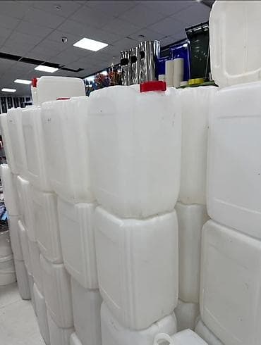 plasmas qapi: Plastik bidonlar – çoxməqsədli, qapaqlı, ağ rəngdə, düzbucaqlı — 3