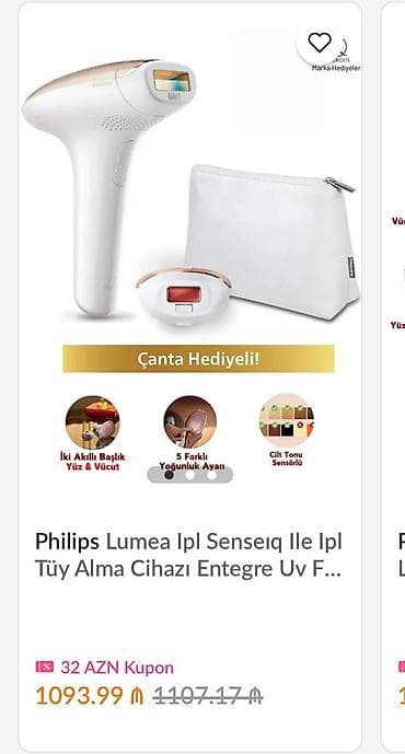 Elektronika: Lazer epilyatoru, Philips, İşlənmiş, Pulsuz çatdırılma — 4