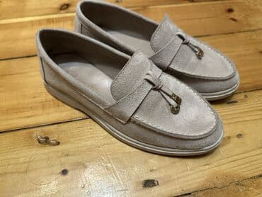 mavi mokasinlər: Ölçü: 36, rəng - Bej, İşlənmiş — 3