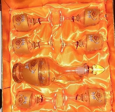 keramika qablar: Qədəhlər, rəng - Qızılı, Şüşə, Çexiya — 2