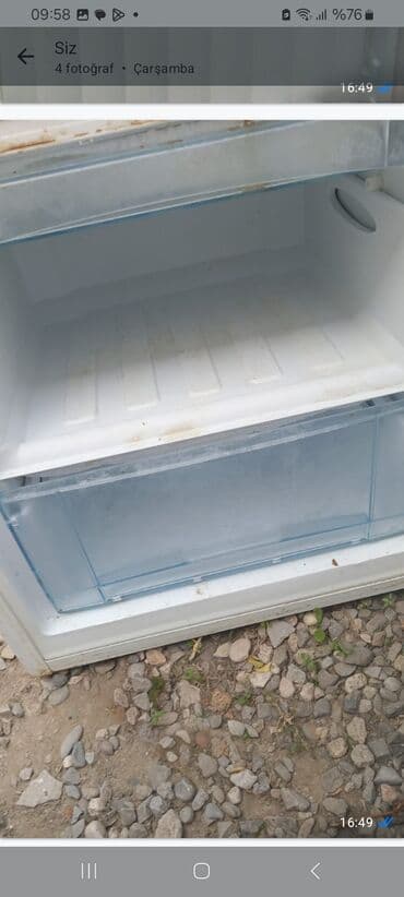 ev soyudan: Məhsul: Məişət soyuducusu Təsvir: - Aşağıda dondurucu bölmə, yuxarıda — 1