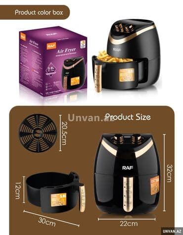 aparatlar: Фритюрница Raf, Больше 5 л, Новый, Платная доставка, Доставка в районы, Самовывоз — 3