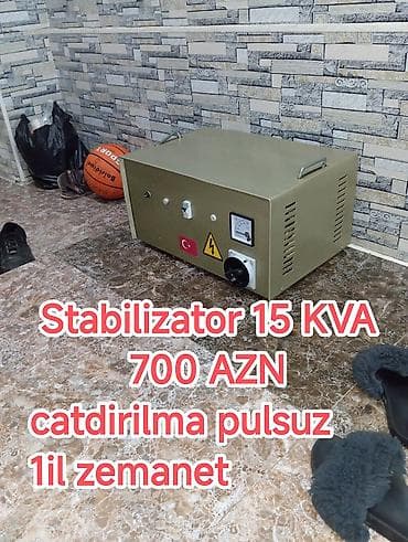 Yeni, Ev üçün, 1 faza, Gərginliy stabilizatoru, 220/110 V, Pulsuz çatdırılma, Kredit yoxdur