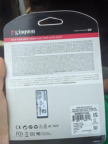 ssd har disk: Kingston A400 240GB SSD (SA400S37/240G) - Tip: 2.5" SATA III 6Gb/s — 2