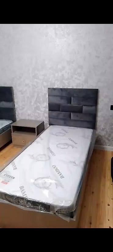 krafatlar: Oğlan və qız üçün, İşlənmiş, 2 təknəfərlik çarpayı, Dolab, 2 tumba — 1
