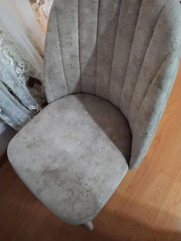 oturacaq stol: Qonaq otağı üçün, Qatlanmayan, rəng - Boz Stul — 2