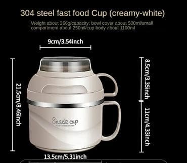 vanna hamam: Rəng - Gümüşü, Yəmək üçün termos, Paslanmayan polad — 6