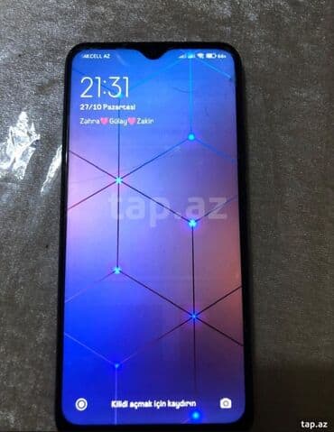 işlənmiş telfonlar: Redmi 9, 64 GB, rəng - Bənövşəyi, Barmaq izi — 3