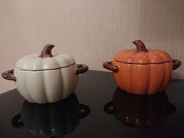 qedimi kasalar: Kasalar, 2 ədədli dəst, rəng - Narıncı, Keramika — 1