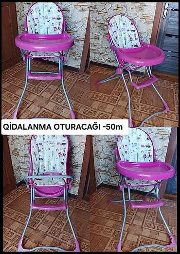 Yemək masaları, oturacaqları: Uşaq qidalanma oturacağı - Rahat yastıqlı arxa hissə, üzərində şirin — 2
