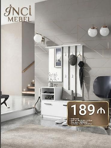 İNCI Mebel dəhliz üçün divar asılqanı və alt dolablı konsol - — 1