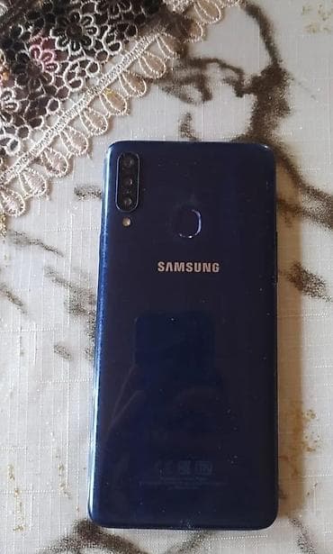 telefin: Samsung Galaxy A20s, 64 GB, rəng - Mavi, Barmaq izi — 1