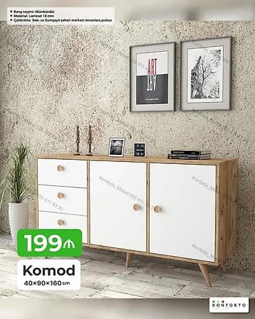 Komod – müasir skandinaviya üslubunda Ölçü: 40 × 90 × 160 sm — 1