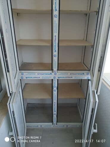 Balkon üçün plastik şkafların yığılması və quraşdırılması Ağ rəngdə 90 lalafo.az -da Balkon üçün plastik şkafların yığılması və quraşdırılması Ağ rəngdə 90