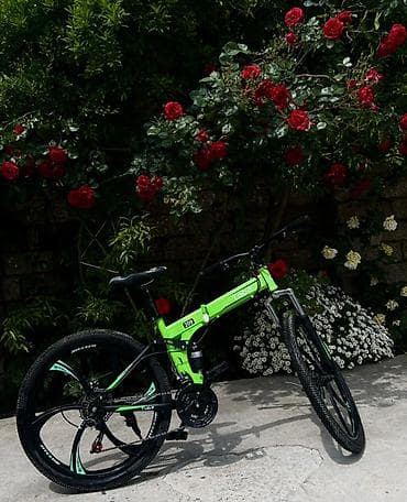 eliptik velosiped: Toba 209 qatlanan dağ velosipedi - Rəng: parlaq yaşıl-qara — 2