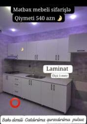metbex divanı: 🟣Yeni mətbəx mebeli 🆘 *1 pqm görə qiymətlər* 🟣Mat Laminat *180 azn* — 1