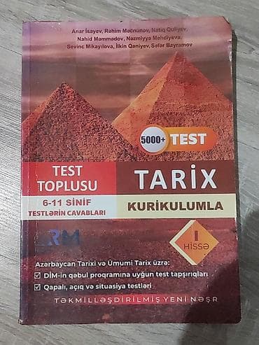 Azərbaycan Tarixi Testlər 11-ci sinif, Anar İsayev, RM, 1-ci hissə, 2024 il lalafo.az -da Azərbaycan Tarixi Testlər 11-ci sinif, Anar İsayev, RM, 1-ci hissə, 2024 il