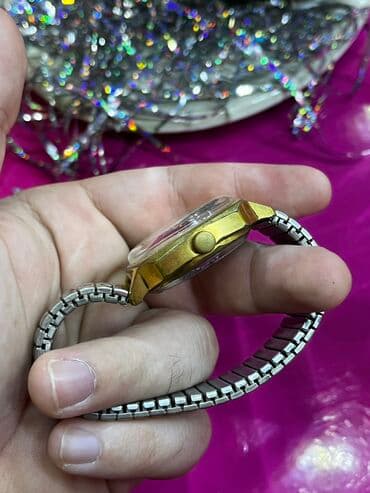 Saat kəmərləri: İşlənmiş, Qol saatı, rəng - Qızılı — 2