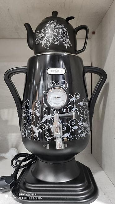 Samovarlar: Samovar elektrik samovar Eurolux 4 litr tutumlu Paslanmaz iy tam — 2