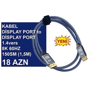 Masaüstü kompüterlər və komponentlər: Display Port Kabellər ⭐Type-C (USB-C) to Display Port 1.2vers 1,8m 4K — 4