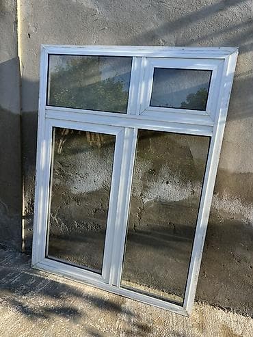 islenmis plastik qapi: İşlənmiş Təkqat şüşə paketi Plastik pəncərə, Еni: 120 sm, Uzunluğu: 160 sm — 3