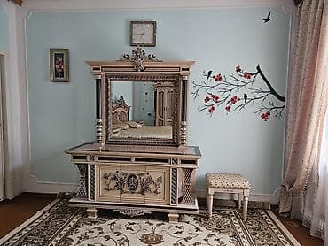 guzgu boydan: İkinəfərlik çarpayı, Dolab, Komod, 2 tumba, Malayziya, İşlənmiş — 4
