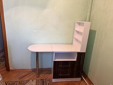 komputer stollari: Oval masa, Siyirməli, Polkalı, Parlaq laminat — 1