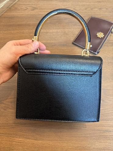 Сумки: ALDO 🖤 Zərif və eleqant qara çanta. Trapez formalı, dəqiq xətləri — 2