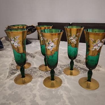 sud separatoru: Çay dəsti, rəng - Qızılı, Farfor — 10
