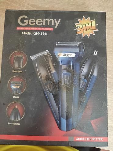 mp 3 player: Geemy GM-566 – 3‑ü 1‑də şaver və trimmer dəsti Xüsusiyyətlər: - 3 — 3