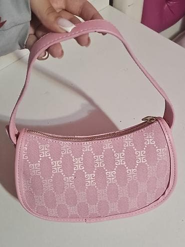 fendi cantalar: Original pierre cardin – açıq çəhrayı rəng - Model: baguette tipli — 2