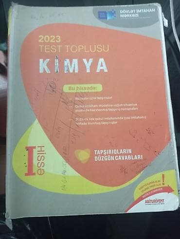 Məhsul: “Kimya – 2023 Test Toplusu”, Hissə I Nəşriyyat: Dövlət