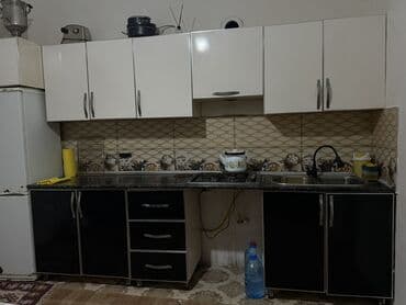 metbex mebeli membran: Mətbəx mebeli dəsti – üst və alt modullar - Rəng: ağ (üst dolablar) — 1