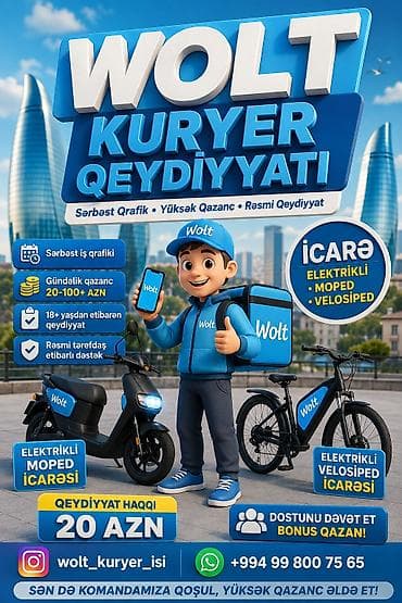 Sürücü-kuryer tələb olunur, Nəqliyyat təmin edilir, Gündəlik ödəniş, Təcrübəsiz lalafo.az -da Sürücü-kuryer tələb olunur, Nəqliyyat təmin edilir, Gündəlik ödəniş, Təcrübəsiz