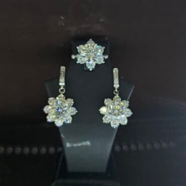 gumuş əşyaları: Dəstə daxildir: Üzük, Sırğa, Gümüş, 925 Əyar — 3