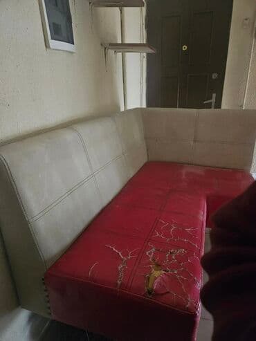 mətbəx ucun divan: Künc divan, Açılmayan, Bazasız, Süni dəri — 7