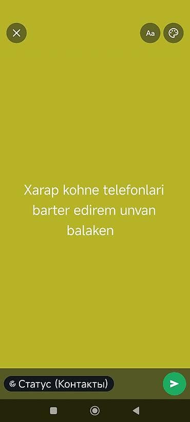 Xarab və köhnə telefonlari barter edirem pulla almiram unvn balakn