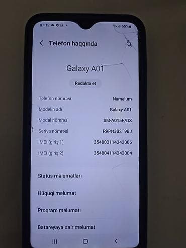 Samsung Galaxy A01, rəng - Yaşıl, İki sim kartlı lalafo.az -da Samsung Galaxy A01, rəng - Yaşıl, İki sim kartlı