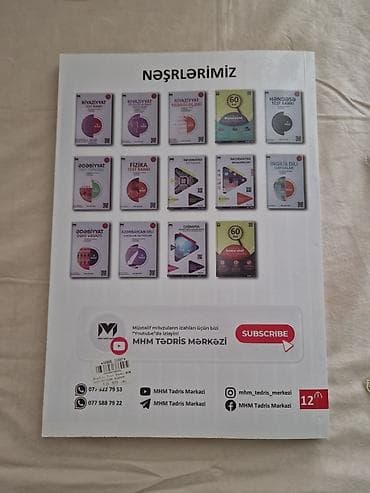 riyaziyyat kitabi: MHM Tədris Mərkəzinin riyaziyyat və həndəsə üzrə test kitabları dəsti — 4