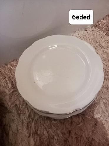 servis destleri: Nahar dəsti, rəng - Ağ, Keramika — 9