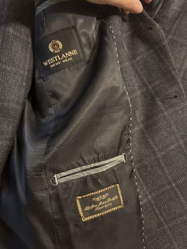 WESTLANNE Mens Wear üçlü kostyum dəsti - Model: 3 parça – pencək