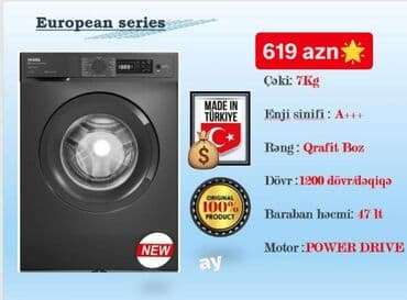 Paltaryuyan maşın Vestel, 7 kq, Yeni