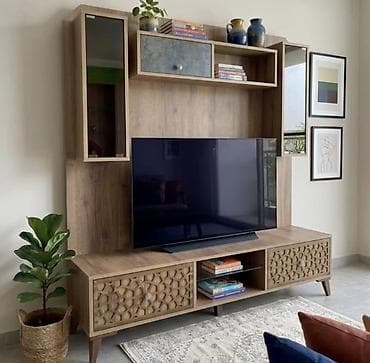 Düz TV altlığı, Polkalı, Laminat — 1