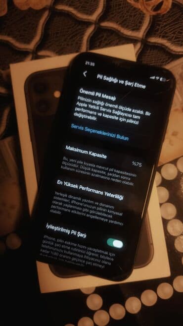 iphone 11 yigilma: IPhone 11, 64 GB, Qara, Qırıq — 2