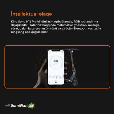 elektron somakat: Elektrik samokat KingSong N12 scooter skuter 🛴 Samokatda öz səfəri — 3