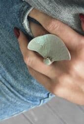 qiymətli daş adları: Müasir dizaynda bəzək dəsti - Kolye 1: Qara dərişəkilli iplə — 4