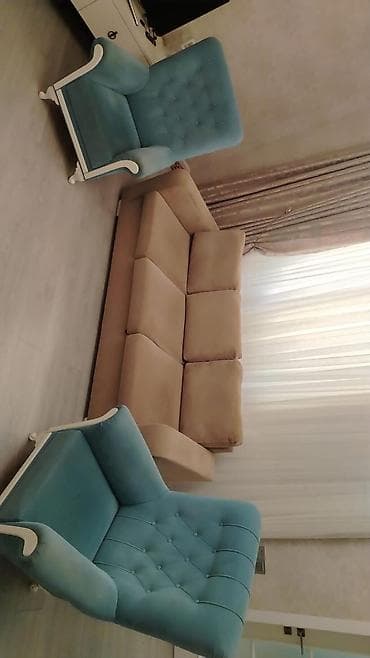 işlenmiş divanlar: İşlənmiş, Divan, 2 kreslo, Bazalı, Açılmayan — 1